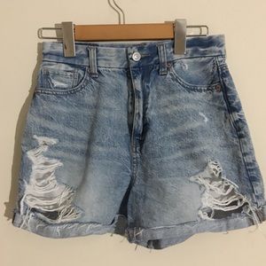 American Eagle Curvy Mom Shorts Distressed Size: 0